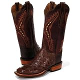 Lucchese 'C2103' Full Quill Ostrich Cowboy Boots Womens 8.5 - Brown by Lucchese