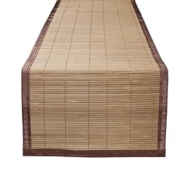 Buy Benson Mills Bali Bamboo 13 by 72-Inch Table Runner, Brown by Benson Mills