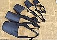 EWIN(R) 1SET of 5PCS Breathable Safety Small Medium Large Extra Dog Muzzle Muzzel Adjustable Black