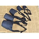 EWIN(R) 1SET of 5PCS Breathable Safety Small Medium Large Extra Dog Muzzle Muzzel Adjustable Black
