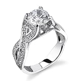 Infinite Love: Sterling Silver Solitaire Style Size 7 Engagement Ring with Cubic Zirconia