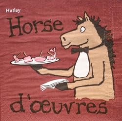 "Horse D'oeuvres" Paper Cocktail Napkins 20 Per Packet