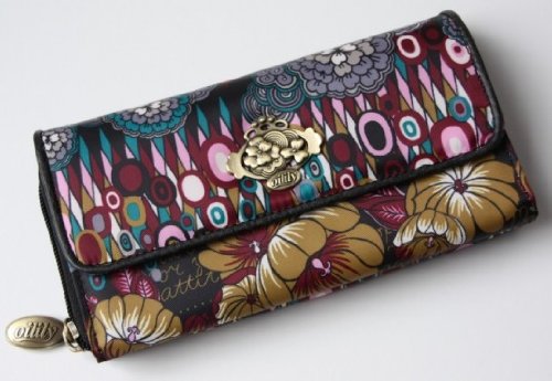 Oilily Geldb&ouml;rse Portemonnaie Gro&szlig; Winter Wave Schwarz