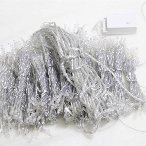 Fuloon - 10 * 3M 1000 LEDs guirlande lumineux LED rideau lumineux avec 8 modes différents 220V - parfait pour décoration intérieur de fête / mariage / party etc. (Bleu)