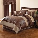 Brylane Home Comforter Set (BROWN,FULL)