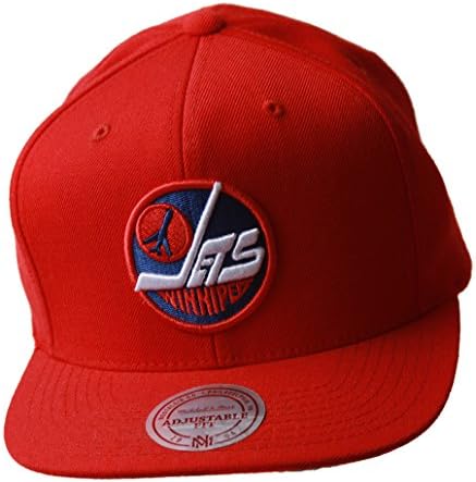 NHL Winnipeg Jets NHL Mitchell &amp; Ness Red Snapback Hat + GT Wristband