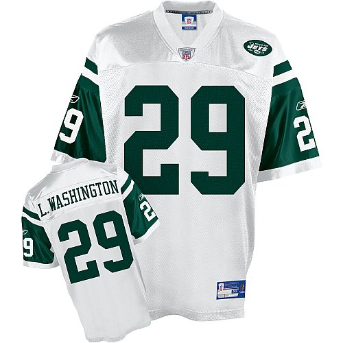 Reebok New York Jets Leon Washington Replica White Jersey