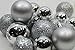 20 Holiday Time Mini Shatterproof Satin Shiny and Glitter Finish Bulb Christmas Ornaments (Silver)