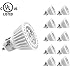 LE&reg; 6.5W Dimmable MR16 GU10 LED Bulbs, 50W Halogen Bulbs Equivalent, UL Listed, 360lm, 25&deg; Beam Angle, Warm White, 3000K, Recessed Light, Track Lighting, Spotlight, LED Light Bulbs, Pack of 10 Units