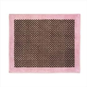 Pink and Brown Mini Polka Dot Accent Floor Rug
