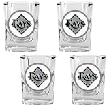 Tampa Bay Rays MLB 4pc Square Shot Glass Set