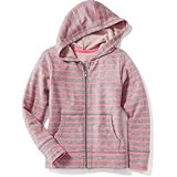 オールドネイビー OLD NAVY/ フレンチテリーフルジップフード ピンクストライプ アウターパーカー XXL【並行輸入】