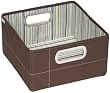 JJ Cole Collections Storage Box, Cocoa Stripe, 6.5
