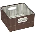 JJ Cole Collections Storage Box, Cocoa Stripe, 6.5