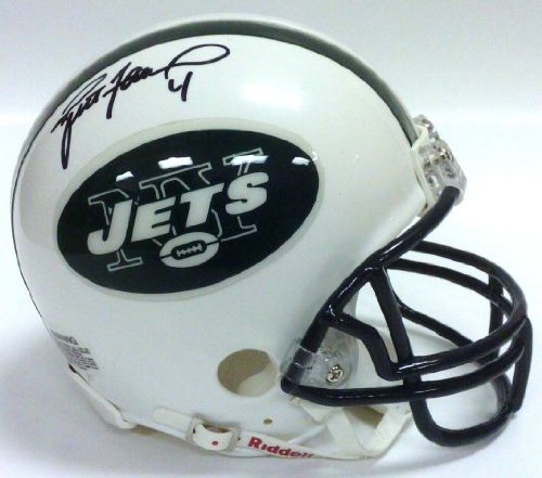 New York Jets Brett Favre Autographed Riddell Mini-Helmet