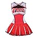 Colorful House Womens Cheerleader Costume Uniform Fancy Dress Red, US 6-8 (M)