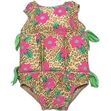 My Pool Pal Girls Leopard Daisy Floatation Swimsuit