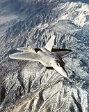 F/A 22 Raptor (Over Mountains) Art Poster Print - 16