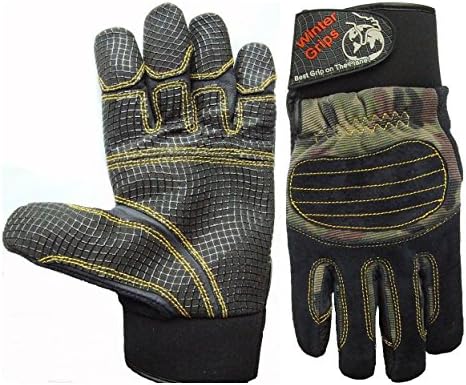 Great Grips 33555XL Cold Weather Glove, 40 Grams Thinsulate, Silicone Grip, Waterproof, Warmth, Safety, Durability, X-Large, Camo /Black, 2-Pack