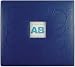 Amanda Blu 12 Inch by 12 Inch Embossed Postbound Album with Photo Window, Blue Embossed Starburst