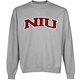NCAA Northern Illinois Huskies Arch Applique Crew Neck Fleece Sweatshirt - Ash