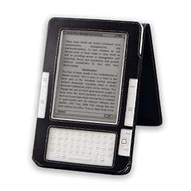 Cover-Up Amazon Kindle 2nd Generation / Global Wireless (UK 6") Leather Cover Case (Flip Style) - Black
