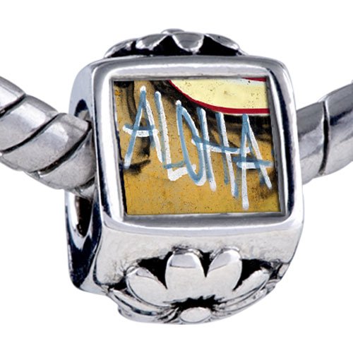 Pandora Style Bead Aloha On Hawaii Sand Beads Fits Pandora Bracelet