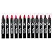 12pc Nabi Cosmetics Professional Selected MATTE Lip Color Lipstick Set of 12 Shades