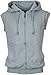 ANGEL COLA Men's Sleeveless Hoodie Zip Up Vest PT601 N.Light Gray XL