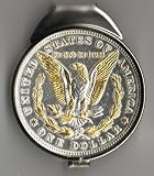 M65W - 2-Toned Gold & Silver U.S. Morgan silver dollar eagle (Spring) Money clips