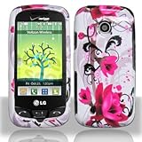 Premium - LG VN270/Cosmos Touch Red Flower on White Cover - Faceplate - Cas ....