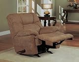Indoor Furnitures item: Medium Brown Chenille Fabric Motion Recliner Sofa Chair
