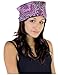 Sunshine Joy Paisley Hippie Bandana 22x22 Inches - Electric Purple