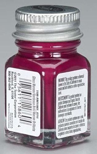 Maroon Enamel Paint Testors 1/4 Oz