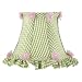 Ruffled Edge Chandelier Shade with Green Checks [Set of 2]