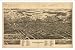 Historic Findlay, Ohio, c. 1889 (L) Panoramic Map Poster Print Reprint Giclee