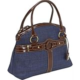 Carryland Straw Satchel Handbag (Denim)