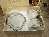Baby Keepsake: 2 Cup 2 saucer in square box 2 tone (Set of 14)