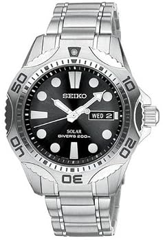 Seiko #SNE107 Men's Stainless Steel Solar 200M Diver Watch