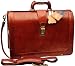 Mancini Brown Italian Leather Lawyer/doctor Briefcase