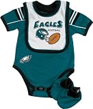 Philadelphia Eagles Infant Creeper, Bib and Bootie Set - 24 months