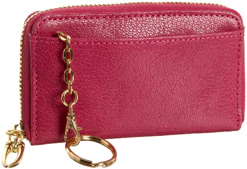 Tusk Donington Gold Zip Card Case,Fuschia,one size