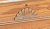 Southwestern Style Oak Cedar Wood Chest with Carved Floral Accent