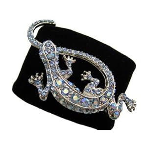 Blue Reptile Rhinestone Pin ~ Rhinestone Jewelry and Accessories ~ Great Gift Idea!