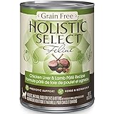 Holistic Select Grain Free Chicken Liver & Lamb Natural Wet Canned Cat Food, 13-Ounce Can (Pack of 12)