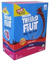 Clif Kid Organic Fruit Rope, Variety Pack, 8 Strawberry, 8 Mixed Berry, 8 Grape, Net Wt. 16.9 Oz. Pack of 24