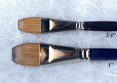 Escoda Kolinsky Sable Watercolor Wash Brush 1/2 inch Flat