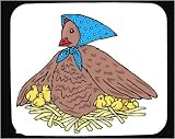 Mouse Pad with mother, hen, chicks, bird