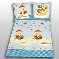 Wohnprofi Linon-Bettw�sche, Sandm�nnchen, 2-tlg., (80x80/135x200)
