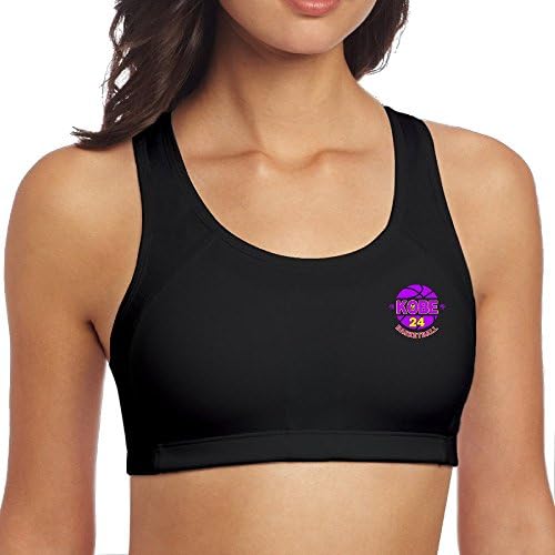 LINNA Fashion Women's #24 Basketball Player Yoga Tank Tops Black Size M